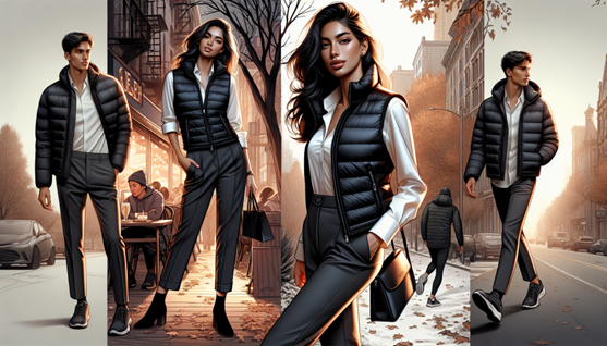 How to Style a Black Puffer Vest